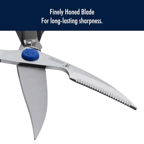 Image of HENCKELS Kitchen Shears for Poultry, Dishwasher Safe, Heavy Duty, Stainless Steel 4-Inch