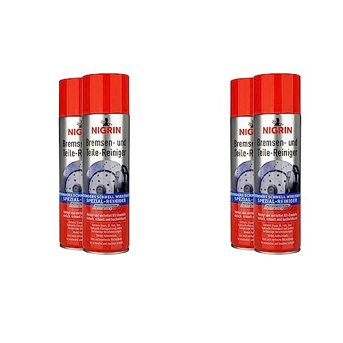 NIGRIN Limpiador de frenos, limpiador de piezas de motor para desengrasar partes de frenos, motores y máquinas, 2 unidades de 500 ml (Paquete de 2)