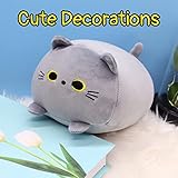 Desdfcer Kuscheltier Katze 18CM Graue Katze Plüschtiere, Kuschelige weiche Kissen für Kinder, Jungen und Mädchen, Wohnkultur