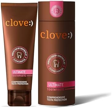 Clove Ultimate Toothpaste, Patented Optafresh Technology, 24-Hour Active Freshness & Bad Breath Control, Cavity Protection & Healthy Gums,Safe formula, Mint, Pack of 1 (100g)