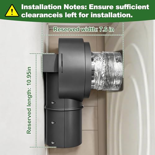 Image of Magnetic Dryer Vent Connector Kit Easy to Clean Quick Connector DV90 Airtight Seal ,Magnetic Dryer Vent Coupling,Includes 4-inch Aluminum Foil Hose and 2 Clamps (Space Gray) | Self-Alignment Design