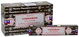 EARTH Satya Cinnamon Incense Sticks 15 GMS (Pack of 12) (Green Certified) Indian Perfumed Hand Rolle