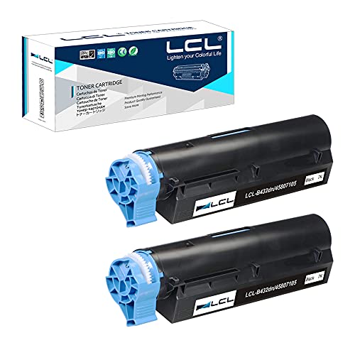 LCL Compatible Toner Cartridge Replacement for OKI B412dn B432dn B512DN 45807101 45807105 7000Pages B512 MB472w MB472dnw MB492 MB492dn MB562w MB562dnw (2-Pack Black)