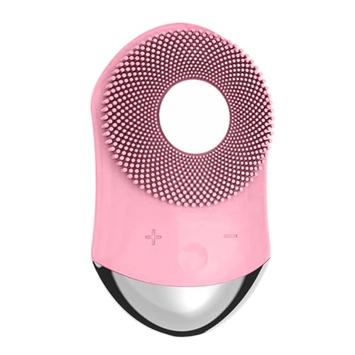 Cepillo facial eléctrico – Cepillo eléctrico limpiador facial – Máquina de limpieza facial de silicona para mujer, piel sensible, uso diario en casa