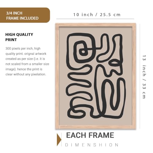 Image of kotart Boho Theme Digital Painting for Wall Decoration - Minimal Wall Art Prints for Living Room Bedroom Office Room Decor (10X13 INCH, I)