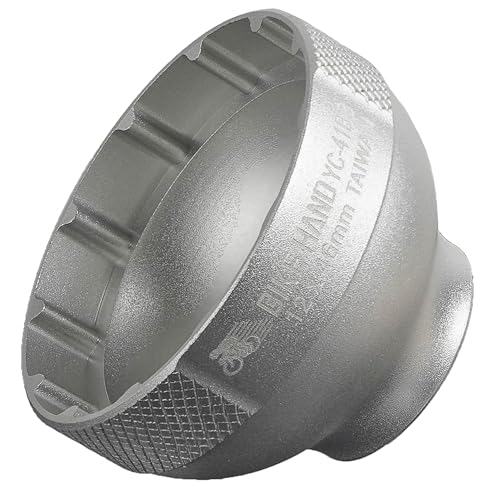 BikeHand Bike Bicycle 12 Notch 46mm Bottom Bracket Install Remover Tool Compatible with SRAM Dub Fits 68mm 73mm External Threaded - Quality Aluminum Alloy Socket
