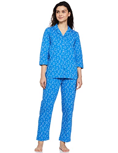 Image of Amazon Brand - Eden & Ivy Women's Cotton Regular Fit T-Shirt and Shorts Night Suit (Night Wear | Lounge Wear Set)
