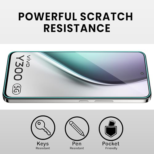 Image of FIRST MART Military-Grade Gorilla Tempered Glass forVivo Y300 (6.67 Inch) With Installation Kit | Edge to Edge Coverage | Black [2 Pack]