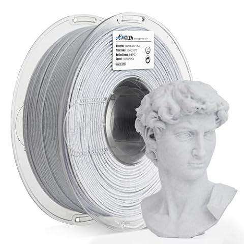 AMOLEN PLA Marble 1kg - Light Gray Marble