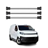 OMAC Barres de Toit transversales pour Citroen Jumpy 2016-2025 Aluminium Gris 3 pcs