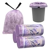 150 Stück Müllbeutel mit Zugband 45x50 cm Lavendelduft Mülltüten Doppelseitige Verdickung Starke Tragfähigkeit Kann Wasser Halten Müllsäcke für Zuhause Büro