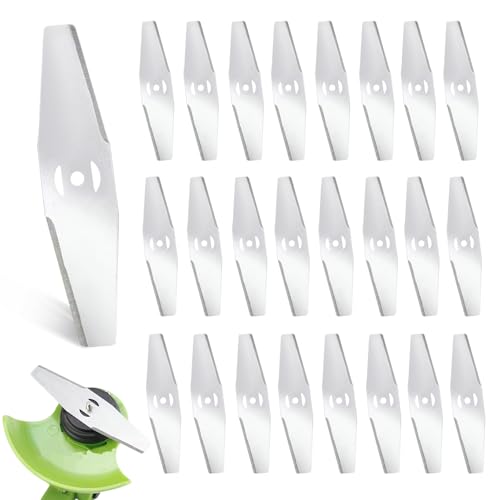 LUMOOM 24 morceaux de couteau coupe-pelouse, lames remplacement de tondeuse pelouse, accessoires Freenschneider, lame métal remplacement, lame du moteur, couteau métal