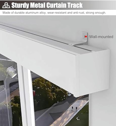 Rail de rideau mural blanc pour cacher les fixations et optimiser l'espace