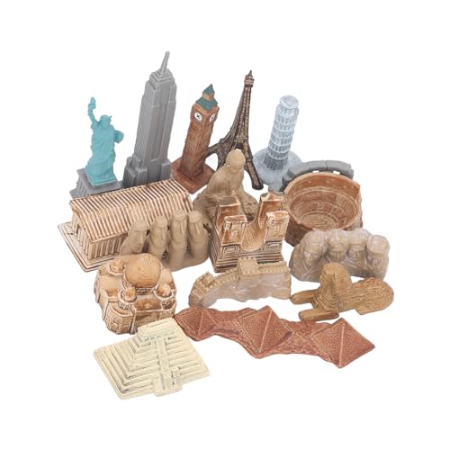 17 piezas miniatura antiguo edificio juguetes alrededor del mundo miniaturas de la ciudad edificio pirámide egipcia maqueta de juguete antiguo de Egipto 17 piezas miniatura antiguo edificio juguetes alrededor del mundo miniaturas de la ciudad edificio pirámide egipcia maqueta de juguete antiguo de Egipto