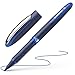 Schneider One Business Rollerball Pen, 0.6 mm Ultra-Smooth Tip, Blue Barrel, Four-Pack, One Each of: Black, Red, Blue, Green (183094)