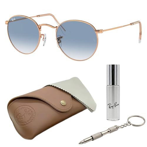 Image of Ray-Ban RB3447 ROUND METAL Round Shaped Sunglasses for Men with Official RAYBAN Eyewear Kit
