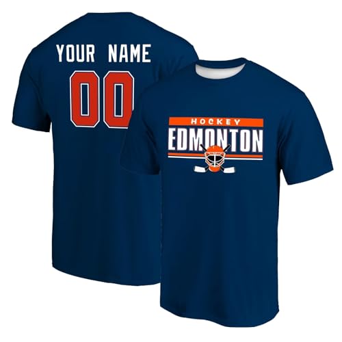 Edmonton T Shirts for Men Kids Custom Any Name&Number Personalized Jersey Short Sleeve