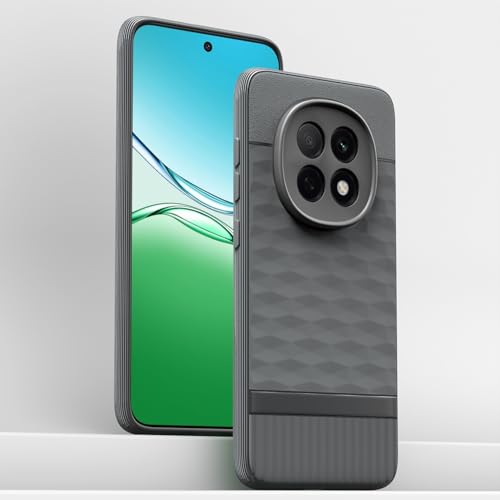 Image of Pikkme Back Cover for Oppo F29 5G Camera Protection 3D Hexa Cube Design Silicone Protective Bumper Case (Grey)