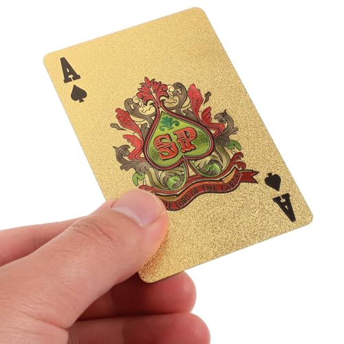 Goldene Pokerkarten aus Langlebig und Leicht für Familien Partys und Brettspiele Tragbar und Vielseitig für Poker Kartenspielspaß – Bild 5