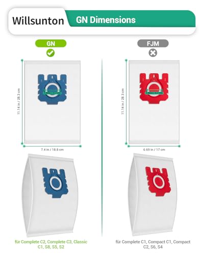 10 Stück Staubsaugerbeutel für Miele HyClean Pure GN Staubsauger Classic C1 Complete C2 Complete C3, S2 S5 S8 S600 S800 mit 4 Motor 4 Abluft Filter Ersatz Zubehör 9917730 12421130