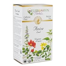 Celebration Herbals Organic Anise Seed Tea Caffeine Free, 24 Herbal Bags