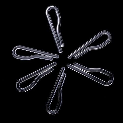 LOVIVER 100Pack Clear Durable Plastic Alligator Clips Shirts Folding Ties Socks Pants Hold Garments