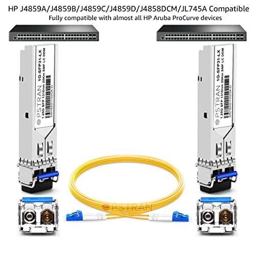 Image of 1000BASE-LX /LH SFP Optical Transceiver Module Compatible with HPE Aruba J4859D J4859DCM JL746A ProCurve J4859C J4859B J4859A 1310nm 20km DDM Duplex LC SMF 10 Pack