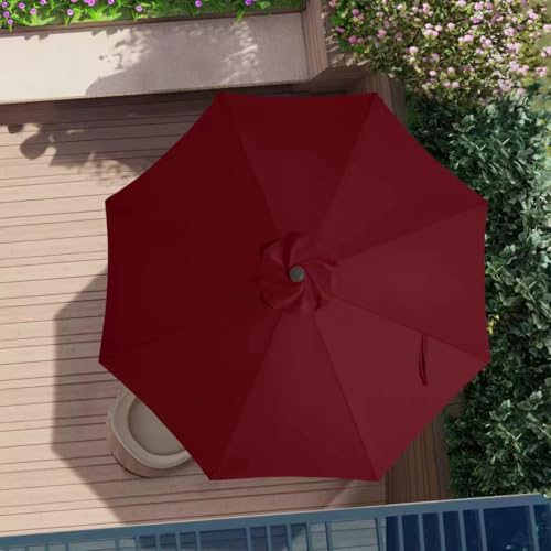 Image of ABCCANOPY 10ft Outdoor Umbrella Replacement Top Suit 8 Ribs (Burgundy)