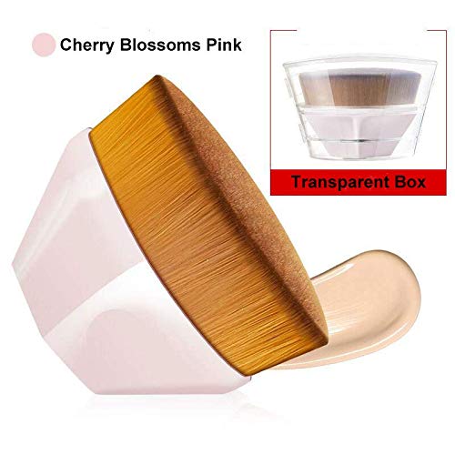 Makeup Brush, Professional Magic Makeup Brush Kabuki Flat Top Face Blush Liquid Powder Foundation Make Up Brush for Blending Liquid,Portable Powder Brush with Cover for Face for Girls