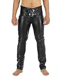 Bockle® 5 Gay-Zip Kidney Belt Lederhose mit durchgehendem Reißverschluss Zip, Size: 36W / 36L