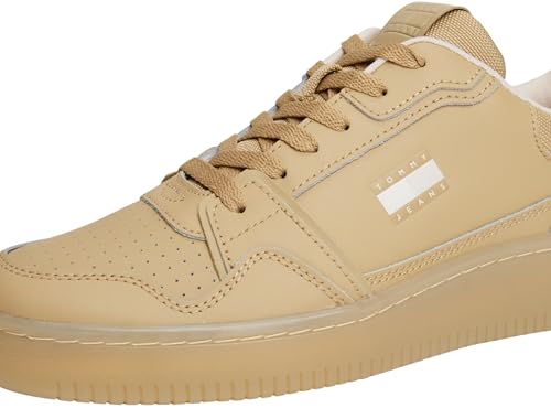 Tommy Jeans Retro Basket Basses pour homme en blanc et bleu marine