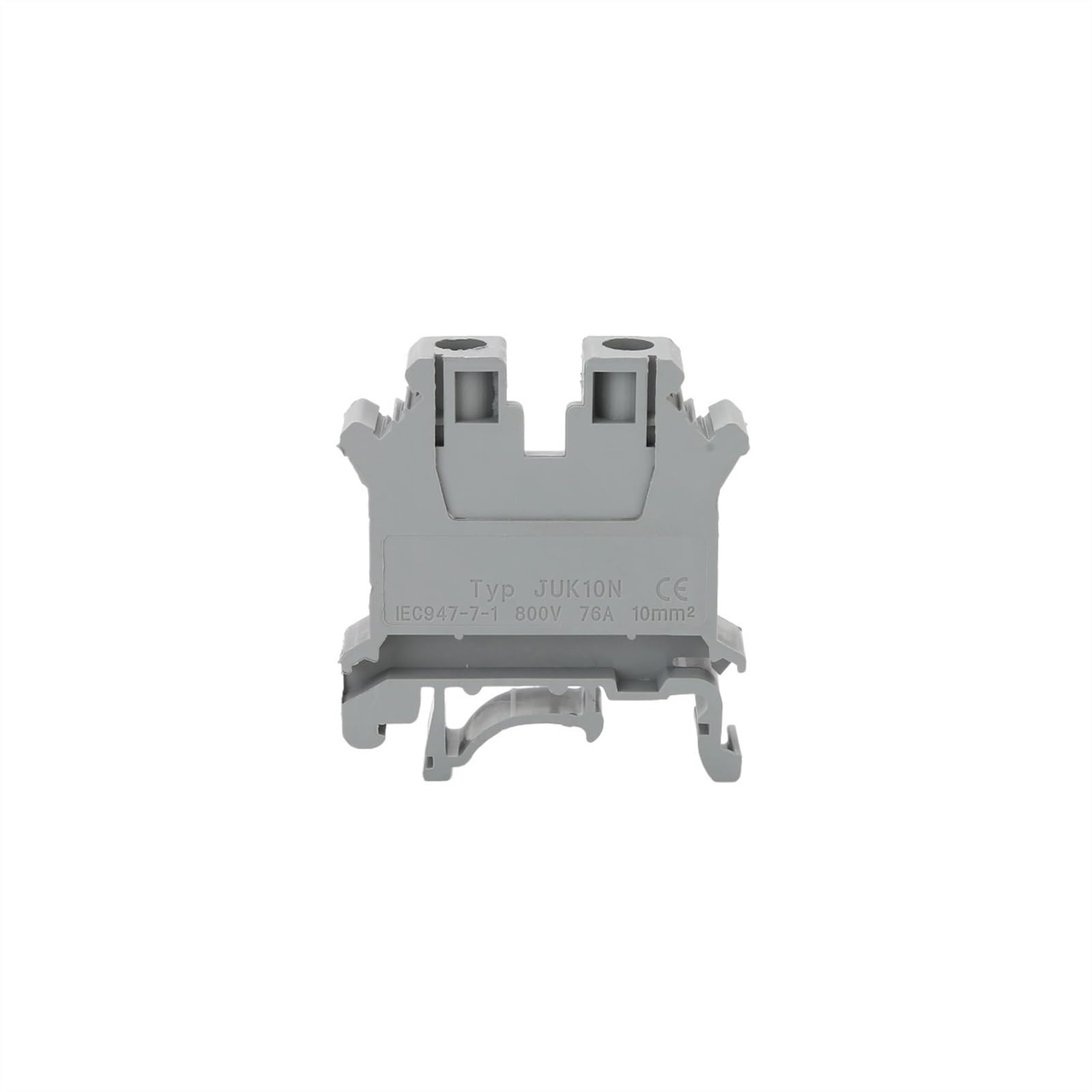 50 pièces UK10N vis traversée 10MM fil connecteur électrique DIN Rail bornier UK 10N(Green)
