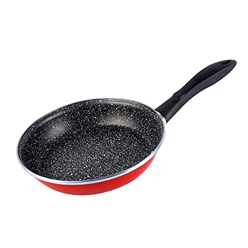 MAGEFESA K2 Rouge Poêle 24 cm en acier vitrifié extérieur rouge. Antiadhésif bicouche renforcé effet pierre, convient à tous les types de cuisinières,...