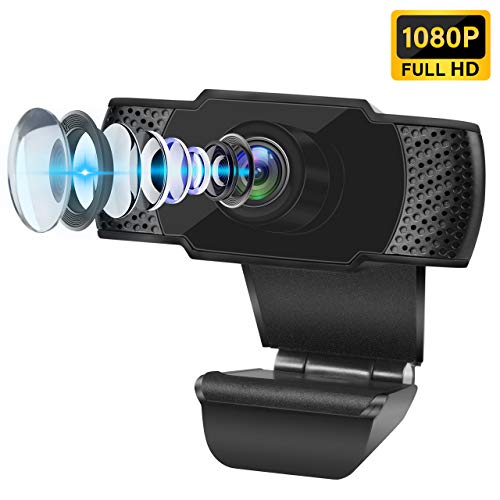 1080P Webcam Full HD with Microphone 30FPS,110Â°Wide Angle, Plug and Play USB 2.0 Auto Focus, Easy Set up, Compatiable with PC/Desktop and Laptop, Great for Video Conference and Online Classes.