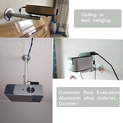 2-Be-Best Universal Projector Ceiling Mount Height Extendable Projector Wall Mount Video Projector Bracket Stand 3 in 1 360° Rotatable Head Extendable Length for Projectors Camera CCTV DVR Black - Thumbnail 5