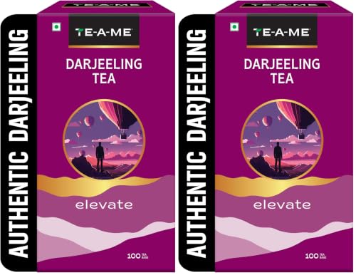 Image of TE-A-ME Darjeeling Tea - 100 Tea Bags | Tea Bags 100 (Pack of 2)