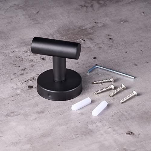 Towel Hooks Bathroom Hook Wall Towel Hooks, Stainless Steel Heavy Duty Door Hanger Towel Robe Clothes Cabinet Closet Hook For Bathroom Kitchen Garage Home Hotel, 2 Pack, Black #TOP5