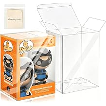Protector Cases for 4 Inch Figures, Crystal Clear Display Box with Lock - Dust, Fog, Scratch & Fingerprint Resistant, Flexible Shatterproof PET Plastic Non-Yellowing, Includes Clean Cloth