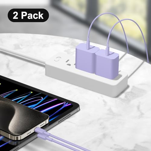 Image of iPhone 17 16 15 Charger Fast Charging 12FT - 20W USB C Charger Block