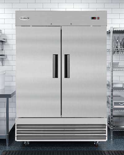 Image of KoolMore 54 inch 2 Door Stainless Steel Commercial Reach-in Refrigerator Cooler - 47 cu. ft