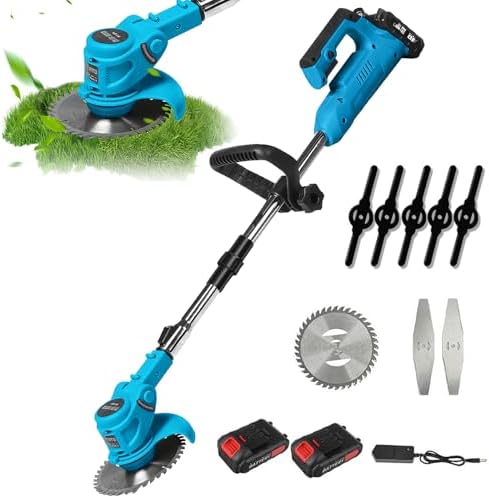 Desbrozadora Electrica 800W,Desbrozadora Bateria con 2 Baterías, ...