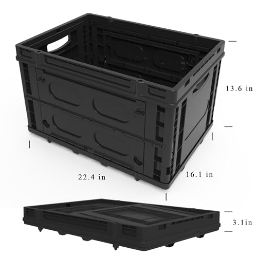 flowmultiply Caixa utilitária dobrável, dimensões expandidas (21,3 gal), caixas de armazenamento com