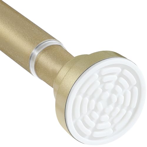 Fvonzn Gold Shower Curtain Rods for Windows 31 to 48 inch Adjustable Shower Rod Spring Tension...