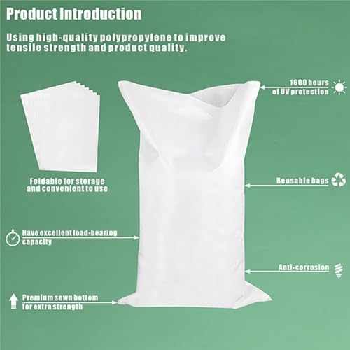 Pefecop 50PWHT-14X26 50 Pack Empty Sandbags thumb #3