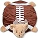 Bearington Tuchdown Football Teddy Bear Belly Blanket, Baby Mat, Tummy Time Mat 30" x 30"