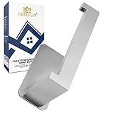 Adelheim® Premium Toilettenpapierhalter ohne Bohren [ 100% feuchtraumtauglich | Garantierter Halt Dank zertifizierter 3M-Klebepads ] Klorollenhalter, Klopapierhalter zum Kleben | (Silber)