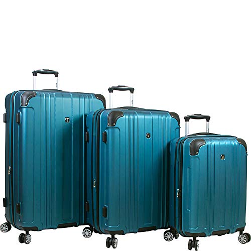 Dejuno Kingsley Abs 3-Piece Hardside Spinner Luggage Set, Turquoise, One Size #TOP6