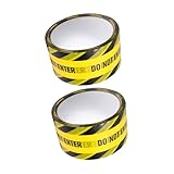 Ipetboom 2 Rollen Selbstklebendes Warnband Gelb schwarz Warnklebeband für...