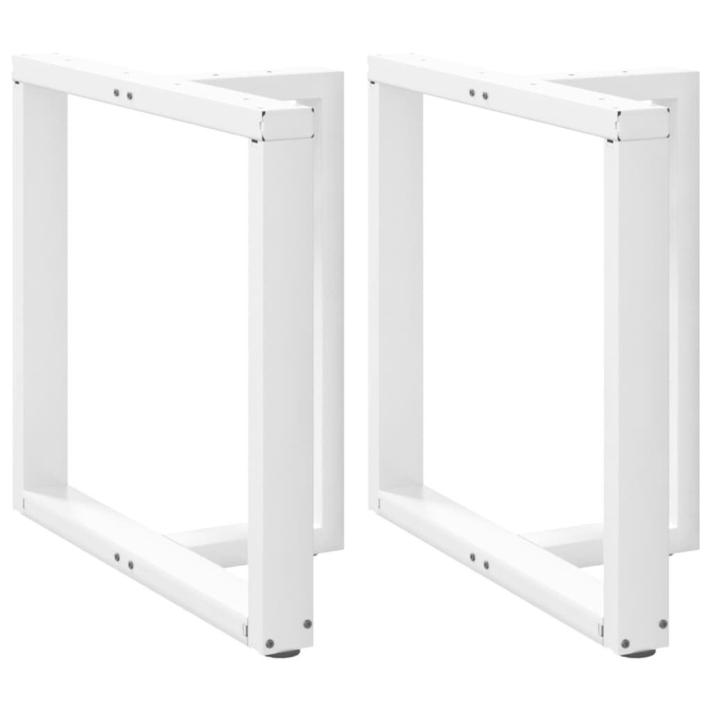 vidaXL Dining Table Legs T-Shaped 2 pcs White 80x35x(72-73) cm Steel