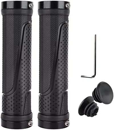 1 pair Cycling Grips - BeiLan Bike Handlebar Grips Bicycle Aluminum Handle Grip Double Lock-On Anti-Slip for Mountain Bike Road Bike